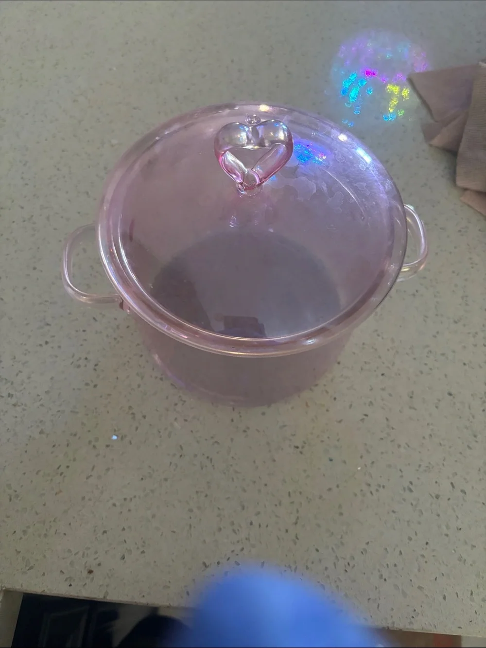 Pink Heart-Top Mini Cooking Pot